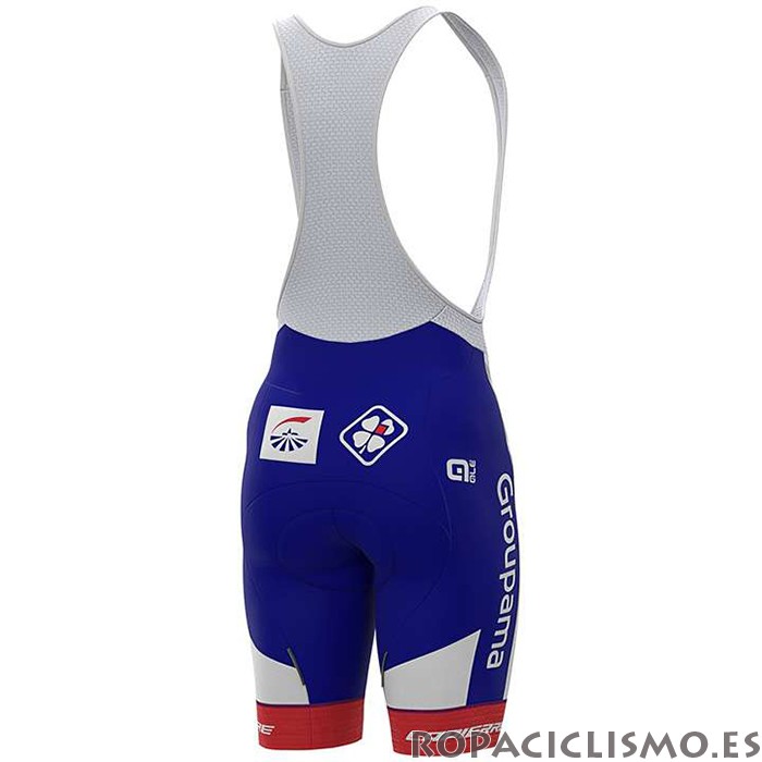 2020 Maillot Groupama-FDJ Tirantes Mangas Cortas Rojo Azul
